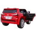 Lexus LX570 Lakované 2 Dětské Auto Červené Dálkové EVA Kola Rádio MP3 LED