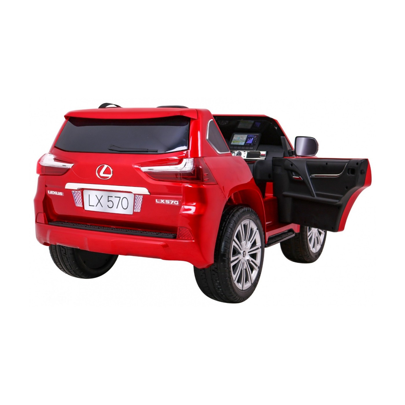 Lexus LX570 Lakované 2 Dětské Auto Červené Dálkové EVA Kola Rádio MP3 LED