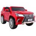 Lexus LX570 Lakované 2 Dětské Auto Červené Dálkové EVA Kola Rádio MP3 LED
