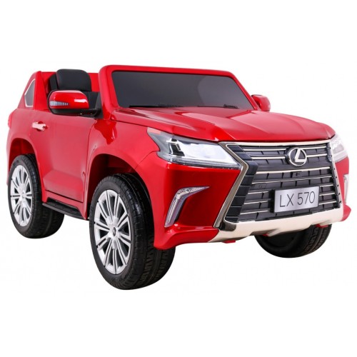 Lexus LX570 Lakované 2 Dětské Auto Červené Dálkové EVA Kola Rádio MP3 LED