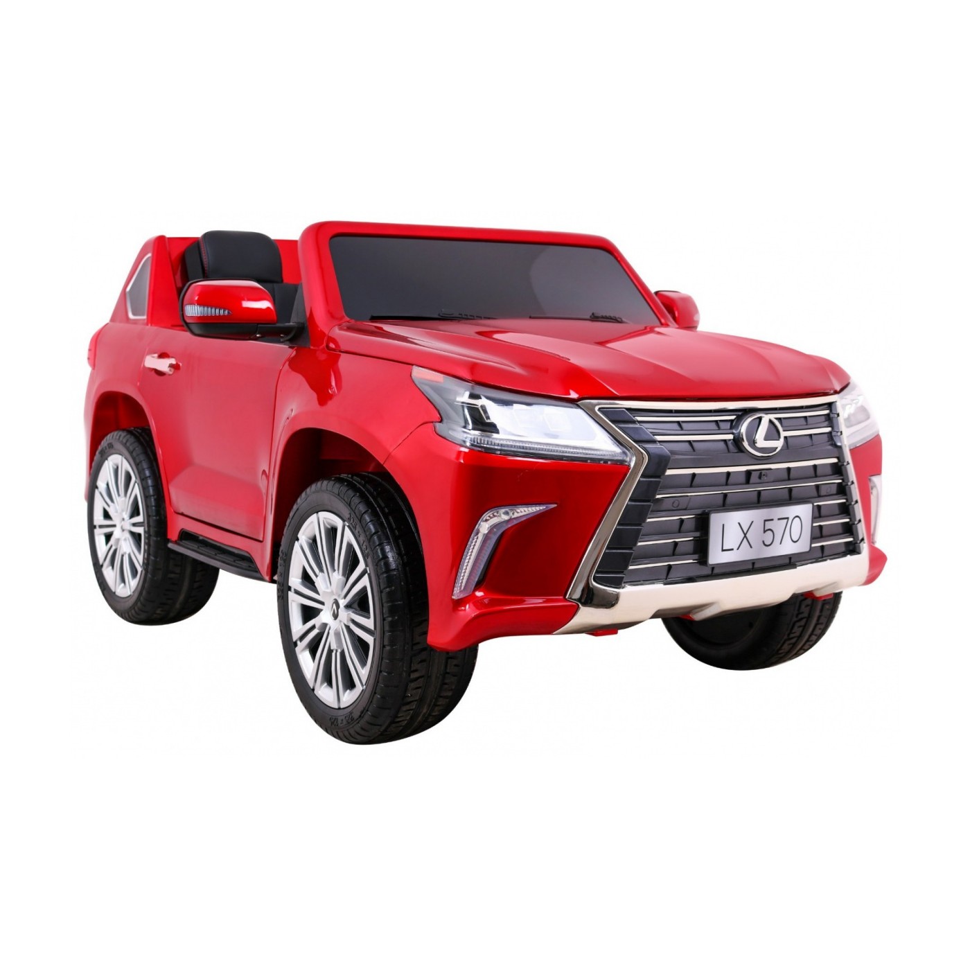 Lexus LX570 Lakované 2 Dětské Auto Červené Dálkové EVA Kola Rádio MP3 LED