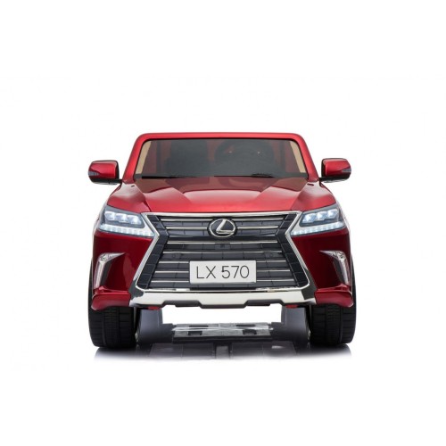 Lexus LX570 Lakované 2 Dětské Auto Červené Dálkové EVA Kola Rádio MP3 LED