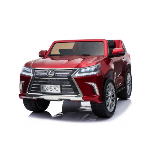 Lexus LX570 Lakované 2 Dětské Auto Červené Dálkové EVA Kola Rádio MP3 LED