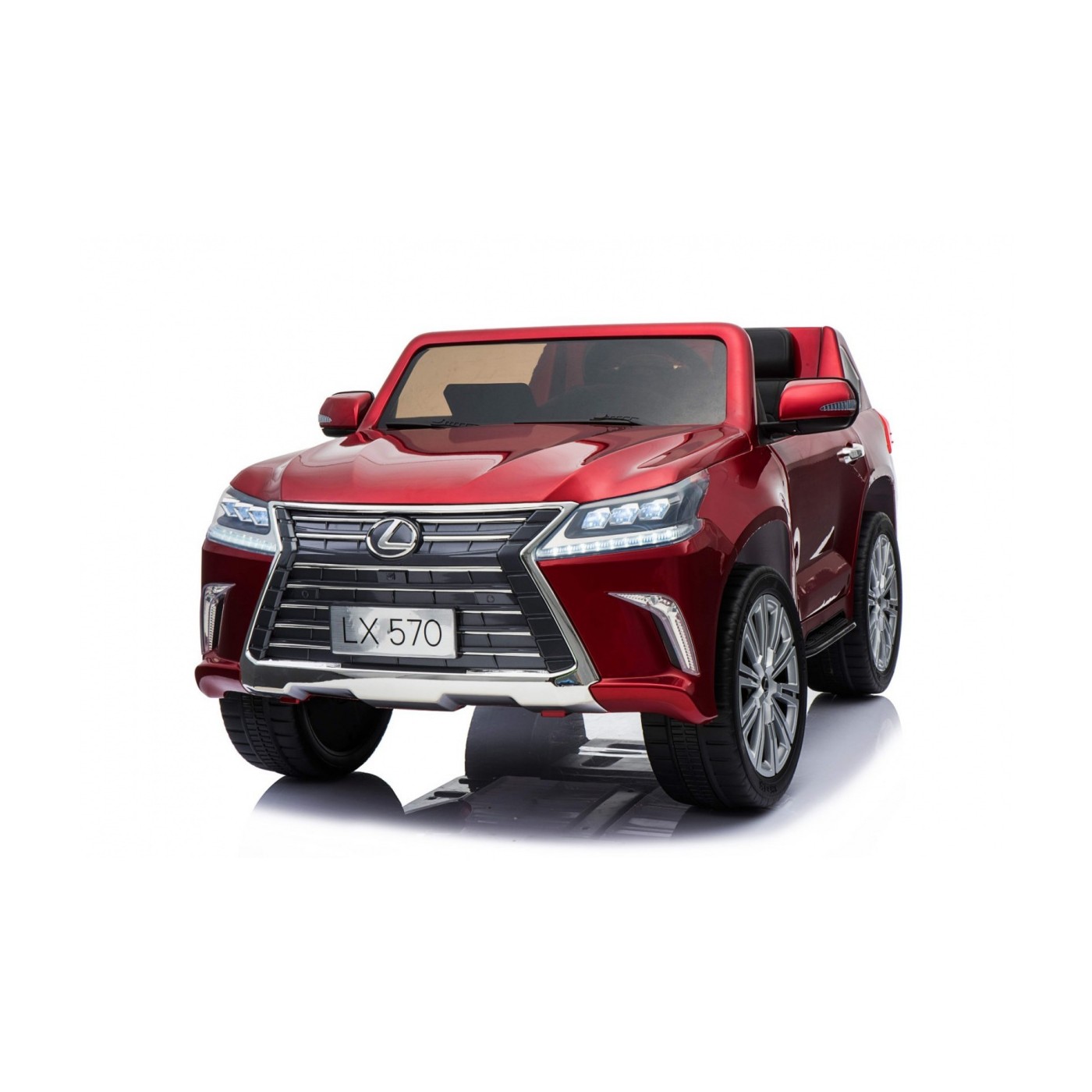 Lexus LX570 Lakované 2 Dětské Auto Červené Dálkové EVA Kola Rádio MP3 LED