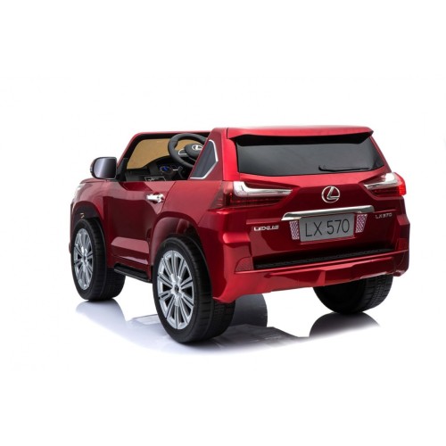 Lexus LX570 Lakované 2 Dětské Auto Červené Dálkové EVA Kola Rádio MP3 LED