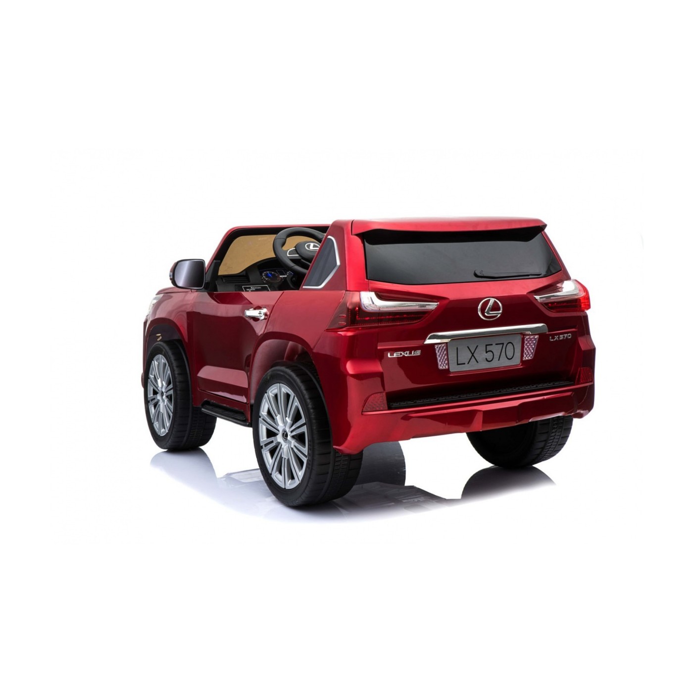 Lexus LX570 Lakované 2 Dětské Auto Červené Dálkové EVA Kola Rádio MP3 LED