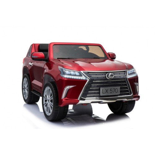 Lexus LX570 Lakované 2 Dětské Auto Červené Dálkové EVA Kola Rádio MP3 LED