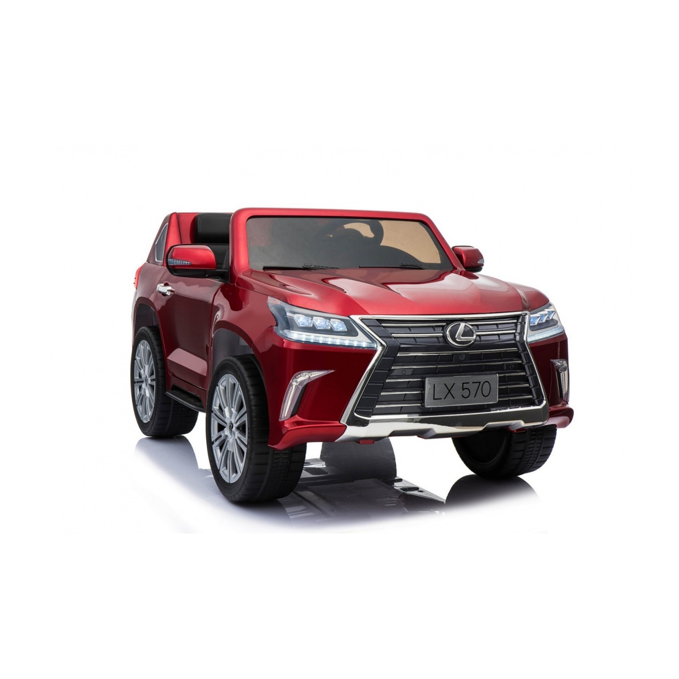 Lexus LX570 Lakované 2 Dětské Auto Červené Dálkové EVA Kola Rádio MP3 LED