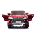 Lexus LX570 Lakované 2 Dětské Auto Červené Dálkové EVA Kola Rádio MP3 LED