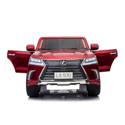 Lexus LX570 Lakované 2 Dětské Auto Červené Dálkové EVA Kola Rádio MP3 LED
