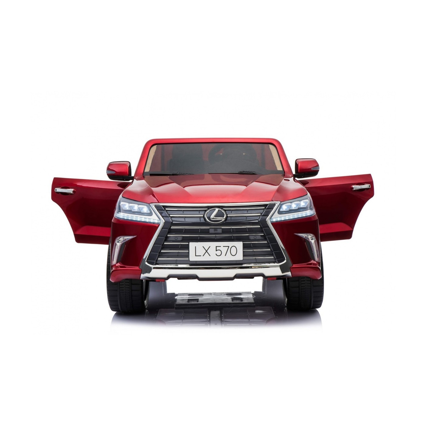 Lexus LX570 Lakované 2 Dětské Auto Červené Dálkové EVA Kola Rádio MP3 LED