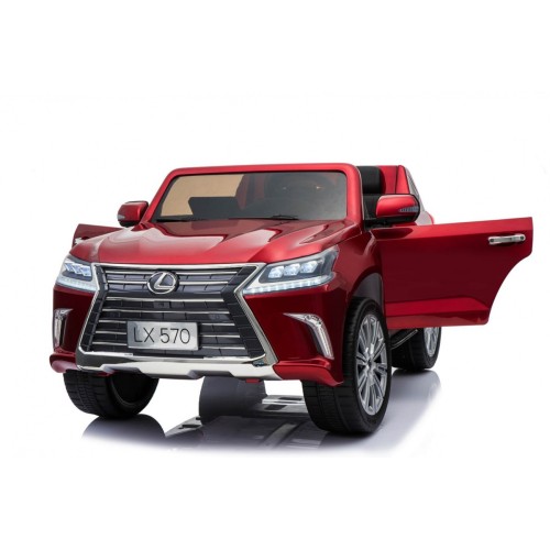 Lexus LX570 Lakované 2 Dětské Auto Červené Dálkové EVA Kola Rádio MP3 LED