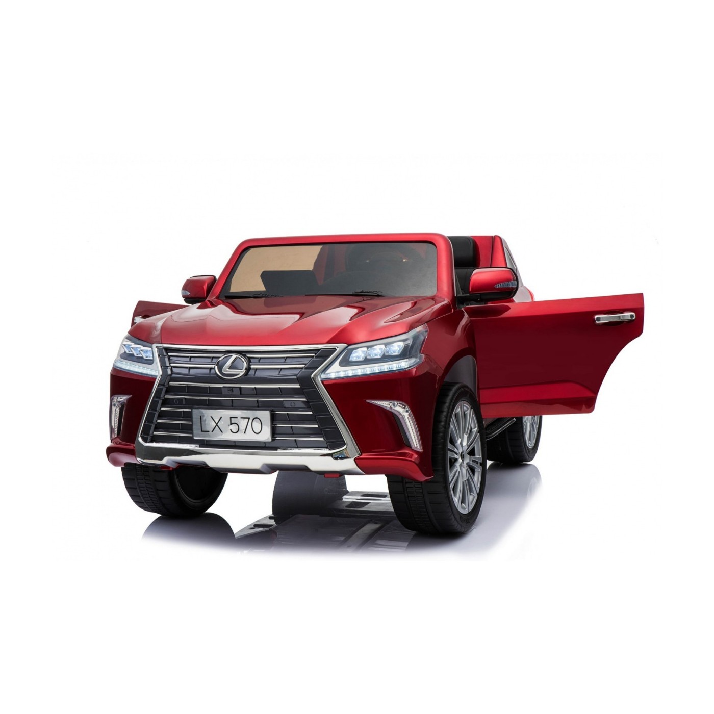 Lexus LX570 Lakované 2 Dětské Auto Červené Dálkové EVA Kola Rádio MP3 LED