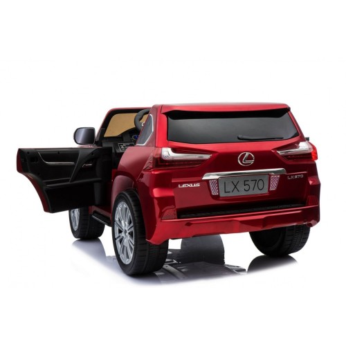 Lexus LX570 Lakované 2 Dětské Auto Červené Dálkové EVA Kola Rádio MP3 LED