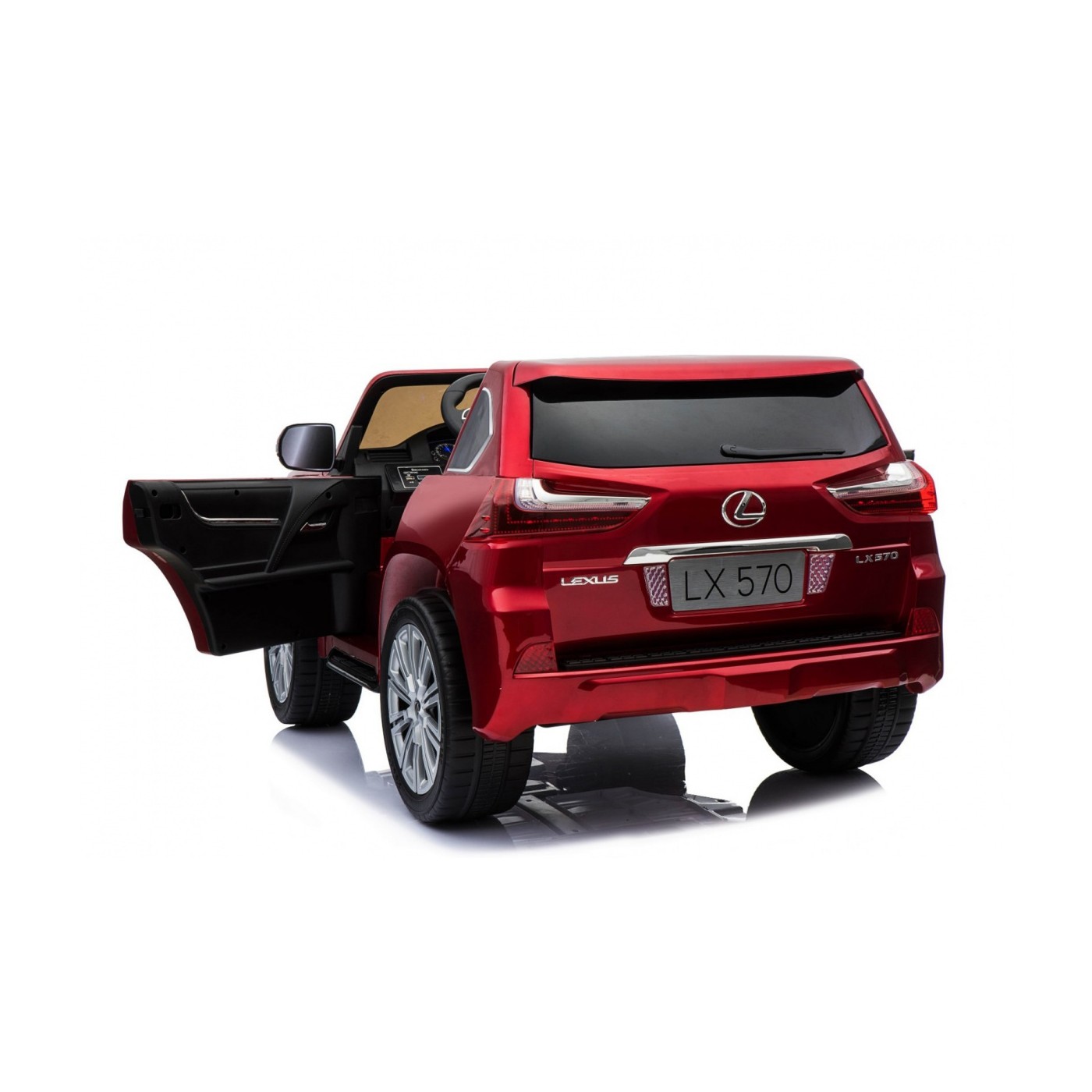 Lexus LX570 Lakované 2 Dětské Auto Červené Dálkové EVA Kola Rádio MP3 LED