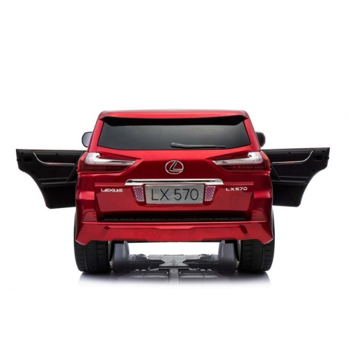Lexus LX570 Lakované 2 Dětské Auto Červené Dálkové EVA Kola Rádio MP3 LED