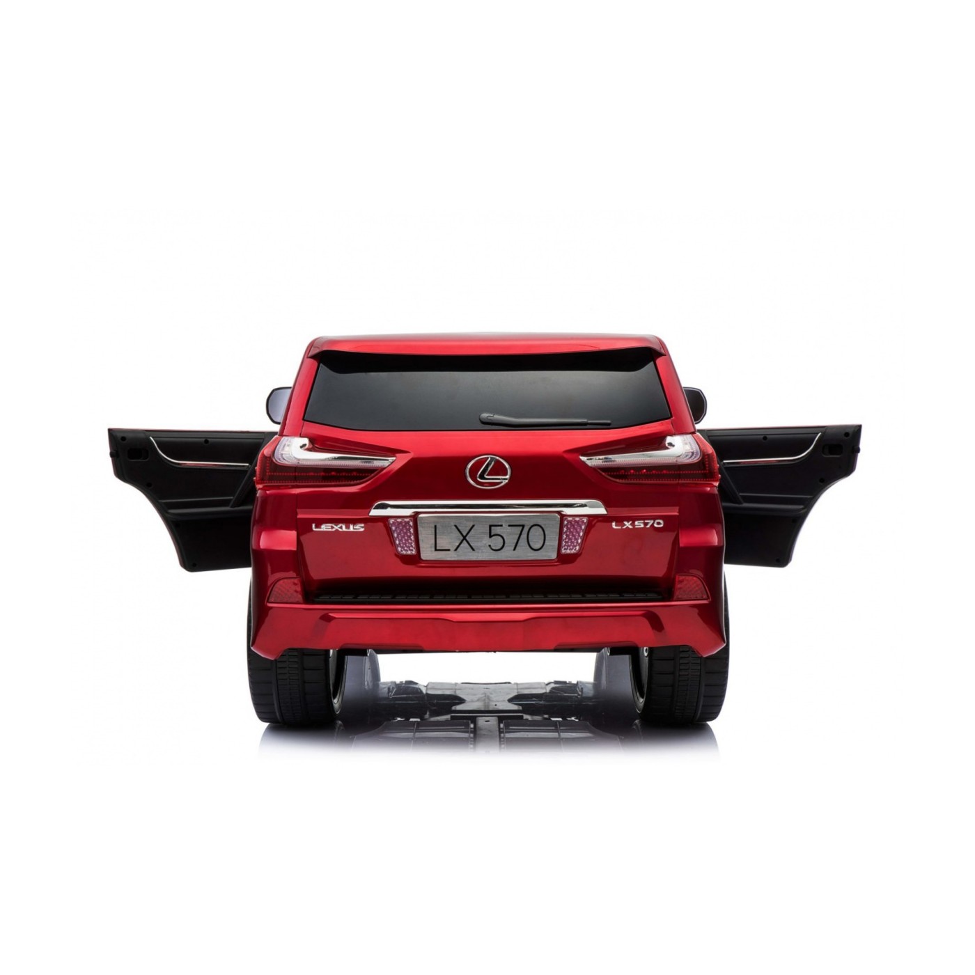 Lexus LX570 Lakované 2 Dětské Auto Červené Dálkové EVA Kola Rádio MP3 LED