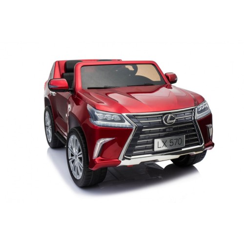 Lexus LX570 Lakované 2 Dětské Auto Červené Dálkové EVA Kola Rádio MP3 LED