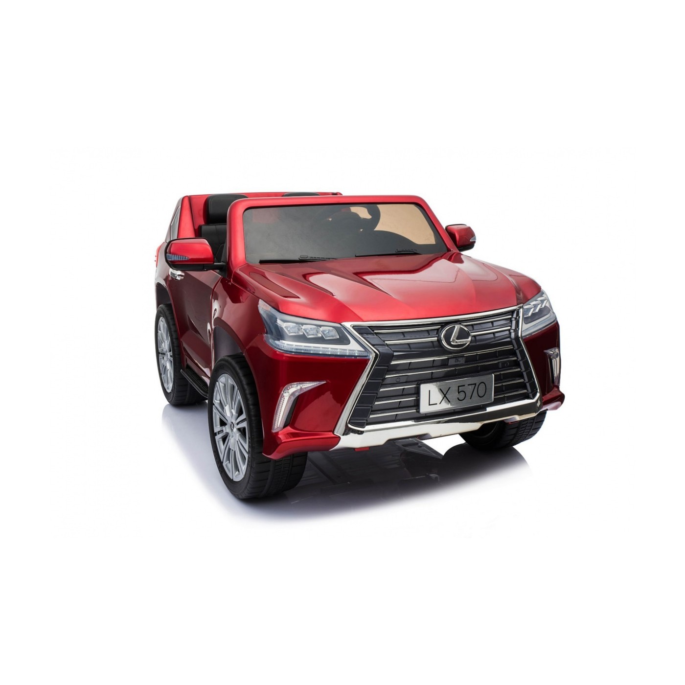 Lexus LX570 Lakované 2 Dětské Auto Červené Dálkové EVA Kola Rádio MP3 LED