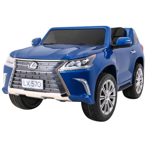 Lexus LX570 Lakované 2 Dětské Auto Modré Dálkové EVA Kola Rádio MP3 LED