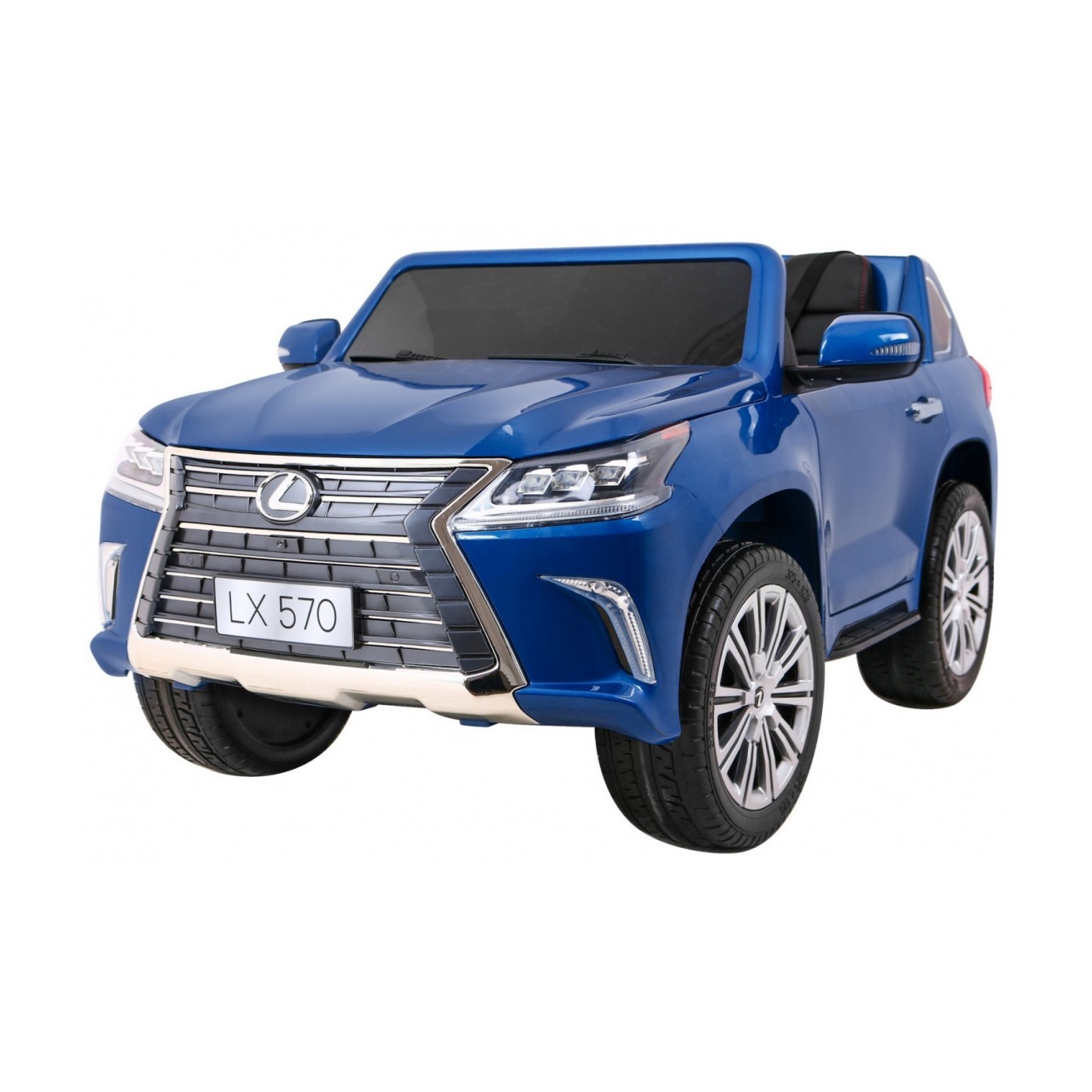 Lexus LX570 Lakované 2 Dětské Auto Modré Dálkové EVA Kola Rádio MP3 LED