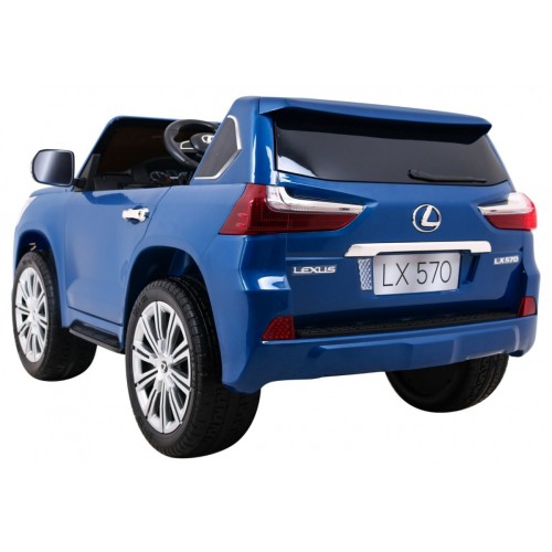 Lexus LX570 Lakované 2 Dětské Auto Modré Dálkové EVA Kola Rádio MP3 LED