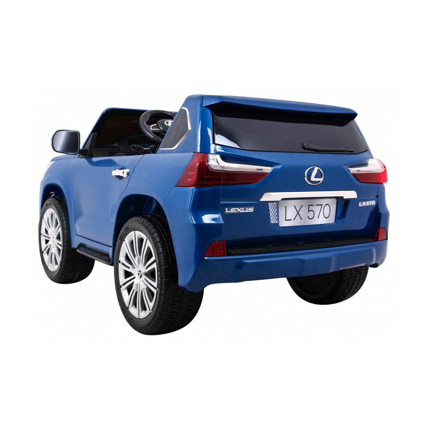 Lexus LX570 Lakované 2 Dětské Auto Modré Dálkové EVA Kola Rádio MP3 LED