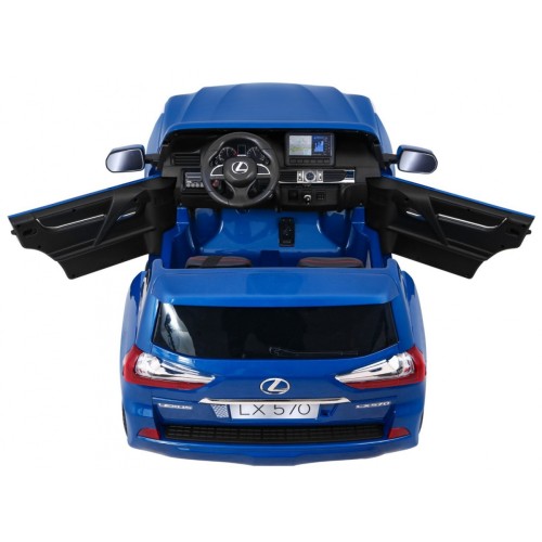 Lexus LX570 Lakované 2 Dětské Auto Modré Dálkové EVA Kola Rádio MP3 LED