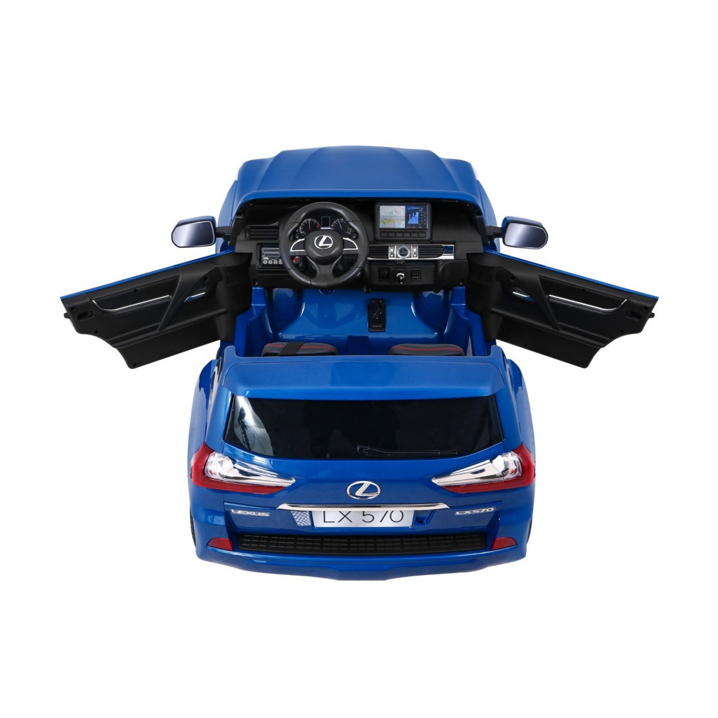 Lexus LX570 Lakované 2 Dětské Auto Modré Dálkové EVA Kola Rádio MP3 LED