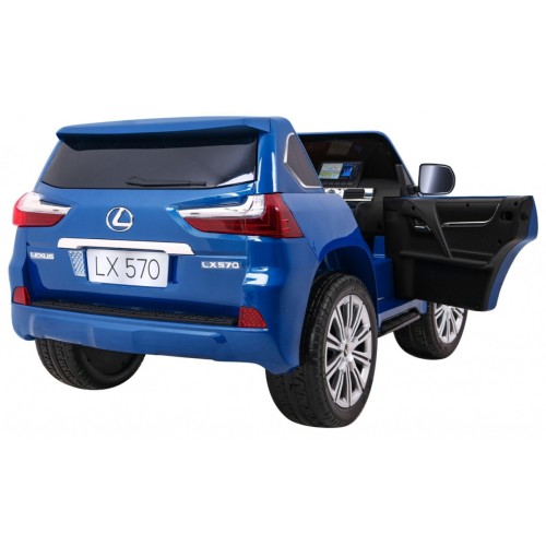 Lexus LX570 Lakované 2 Dětské Auto Modré Dálkové EVA Kola Rádio MP3 LED