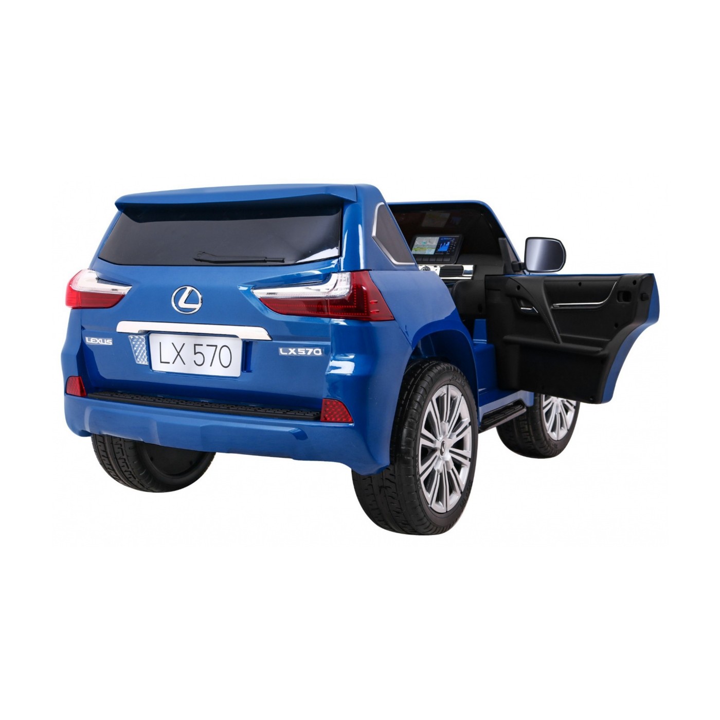 Lexus LX570 Lakované 2 Dětské Auto Modré Dálkové EVA Kola Rádio MP3 LED