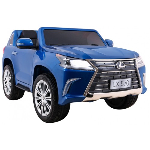 Lexus LX570 Lakované 2 Dětské Auto Modré Dálkové EVA Kola Rádio MP3 LED