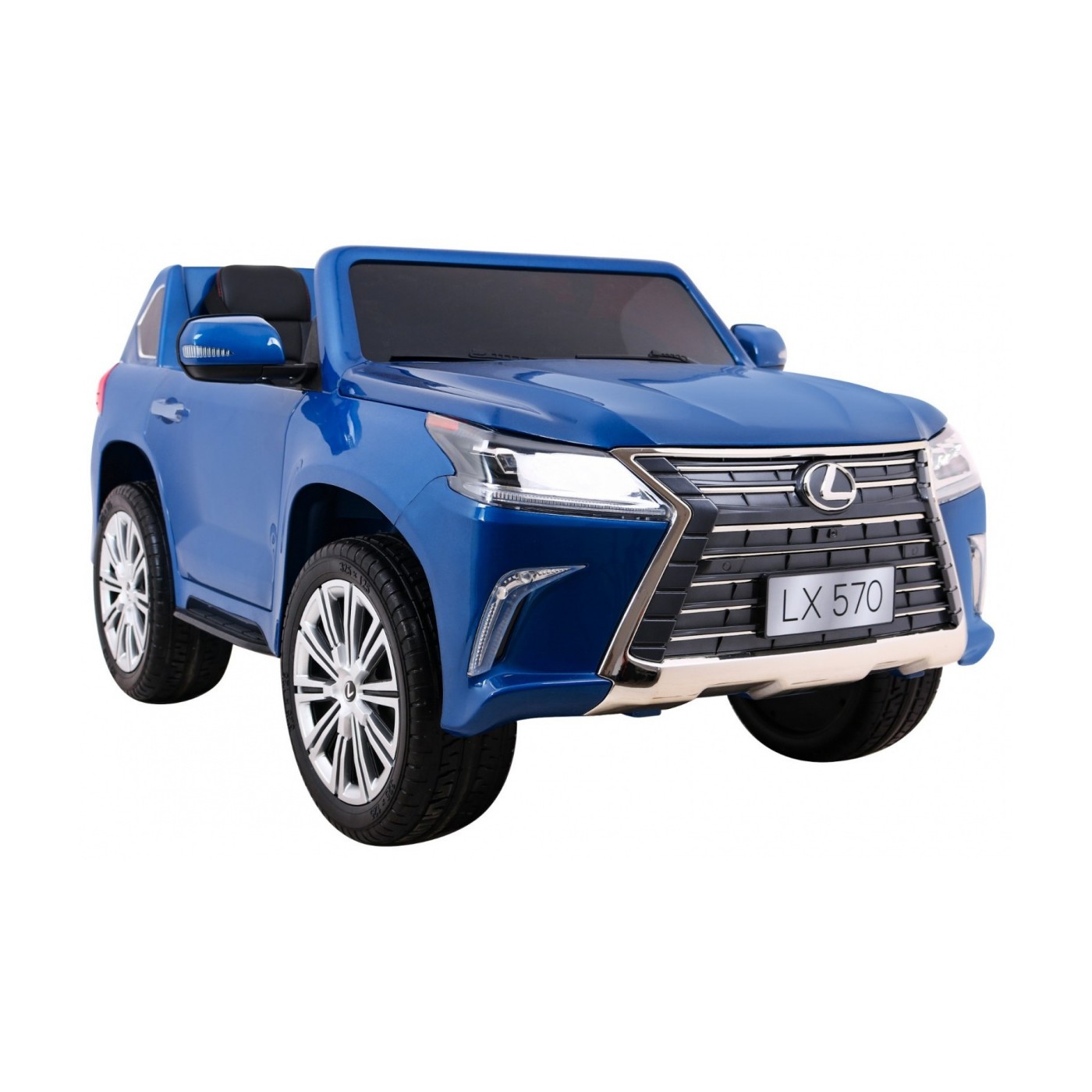 Lexus LX570 Lakované 2 Dětské Auto Modré Dálkové EVA Kola Rádio MP3 LED