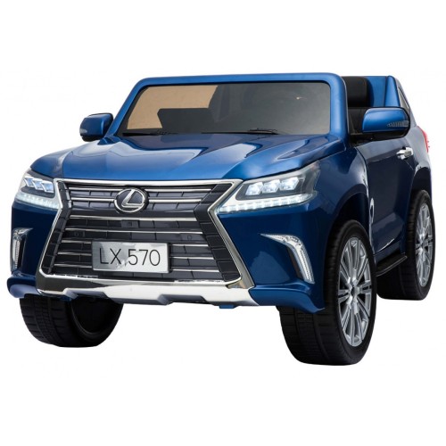Lexus LX570 Lakované 2 Dětské Auto Modré Dálkové EVA Kola Rádio MP3 LED