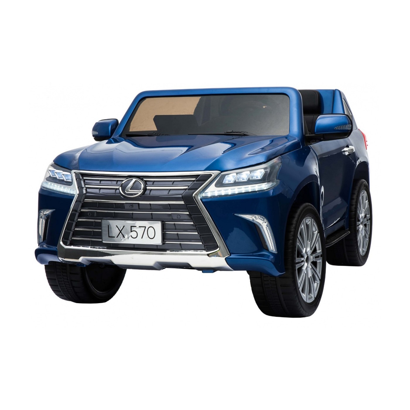Lexus LX570 Lakované 2 Dětské Auto Modré Dálkové EVA Kola Rádio MP3 LED