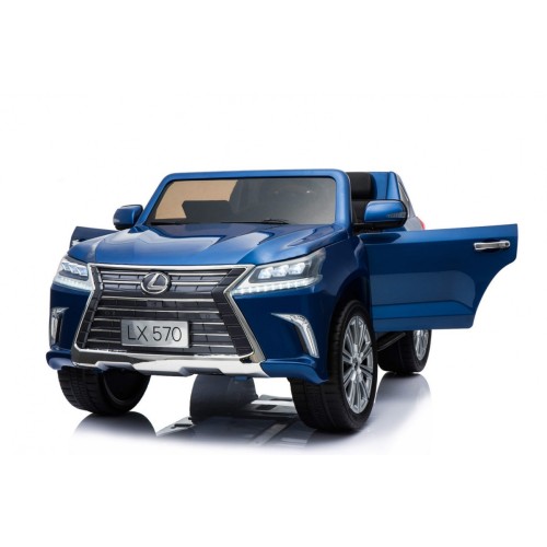 Lexus LX570 Lakované 2 Dětské Auto Modré Dálkové EVA Kola Rádio MP3 LED
