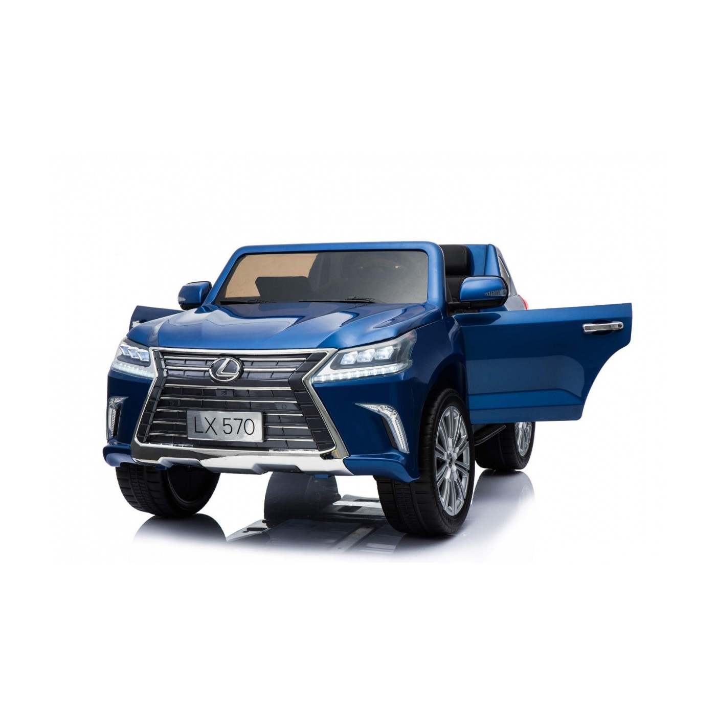 Lexus LX570 Lakované 2 Dětské Auto Modré Dálkové EVA Kola Rádio MP3 LED