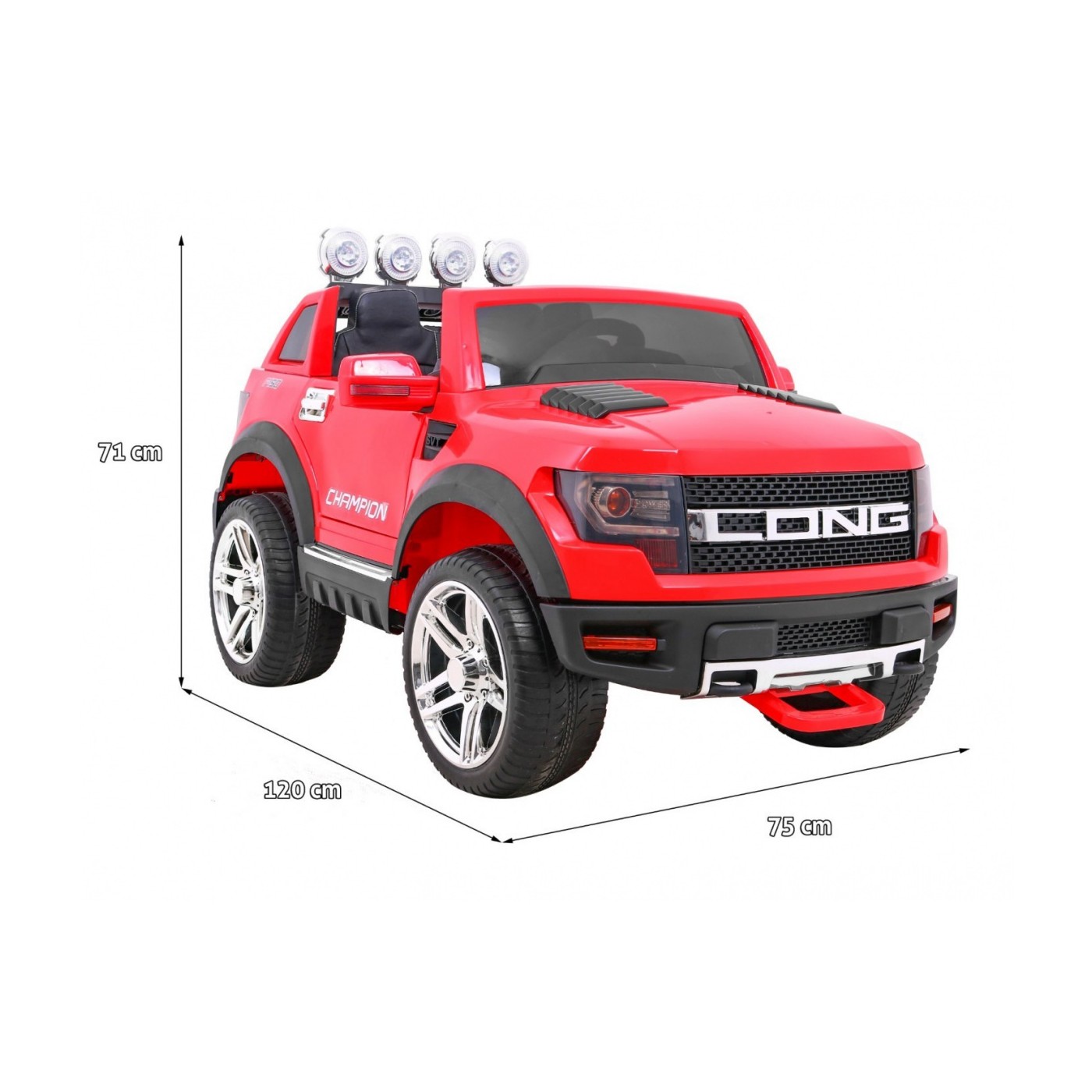 DLOUHÉ červené auto