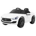 Maserati Ghibli Dětská baterie Bílá Dálkový Pomalý Start EVA MP3 USB LED