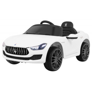 Maserati Ghibli Dětská baterie Bílá Dálkový Pomalý Start EVA MP3 USB LED