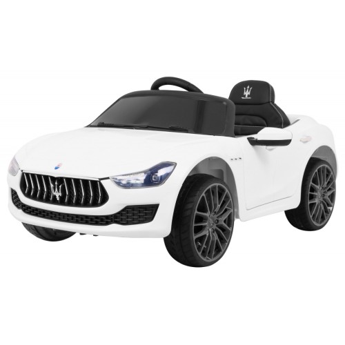 Maserati Ghibli Dětská baterie Bílá Dálkový Pomalý Start EVA MP3 USB LED