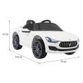 Maserati Ghibli Dětská baterie Bílá Dálkový Pomalý Start EVA MP3 USB LED