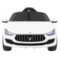 Maserati Ghibli Dětská baterie Bílá Dálkový Pomalý Start EVA MP3 USB LED