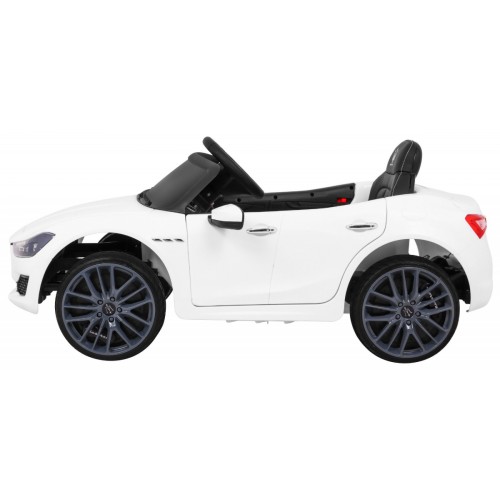 Maserati Ghibli Dětská baterie Bílá Dálkový Pomalý Start EVA MP3 USB LED