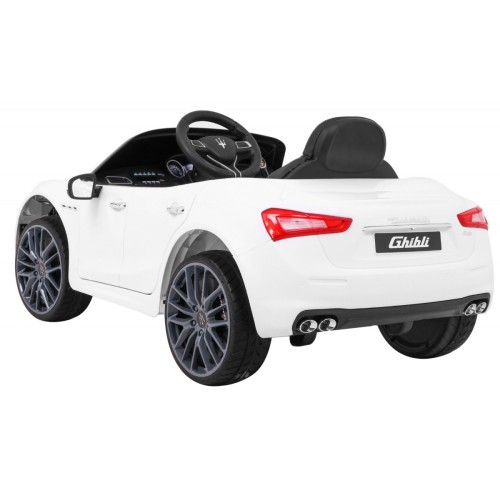 Maserati Ghibli Dětská baterie Bílá Dálkový Pomalý Start EVA MP3 USB LED