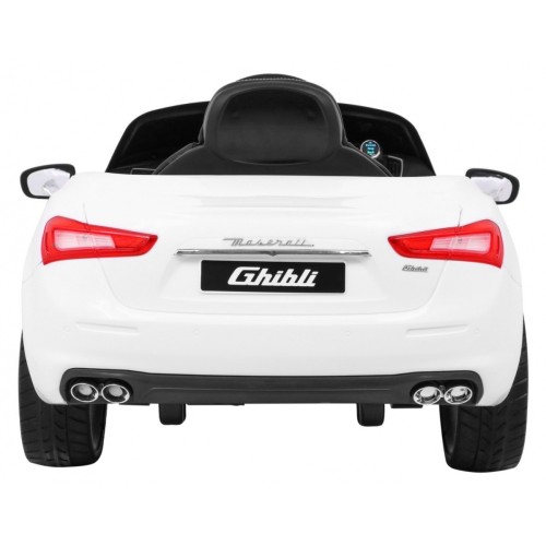 Maserati Ghibli Dětská baterie Bílá Dálkový Pomalý Start EVA MP3 USB LED