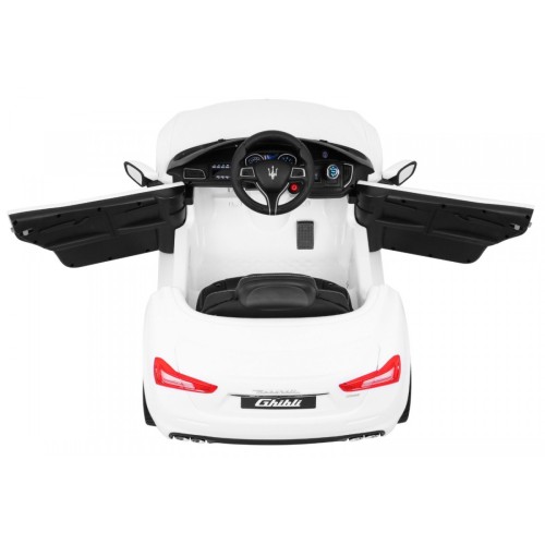 Maserati Ghibli Dětská baterie Bílá Dálkový Pomalý Start EVA MP3 USB LED