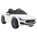 Maserati Ghibli Dětská baterie Bílá Dálkový Pomalý Start EVA MP3 USB LED