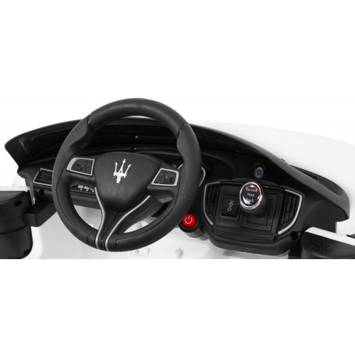 Maserati Ghibli Dětská baterie Bílá Dálkový Pomalý Start EVA MP3 USB LED