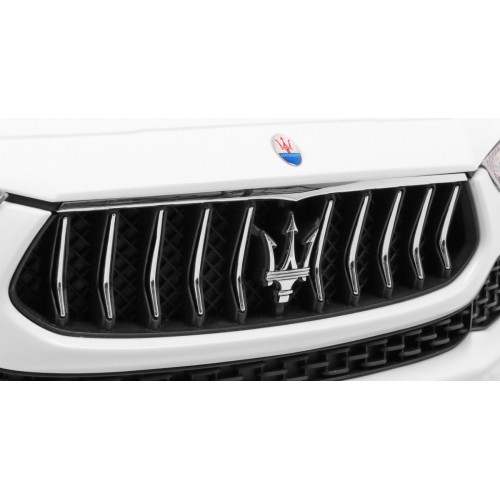 Maserati Ghibli Dětská baterie Bílá Dálkový Pomalý Start EVA MP3 USB LED